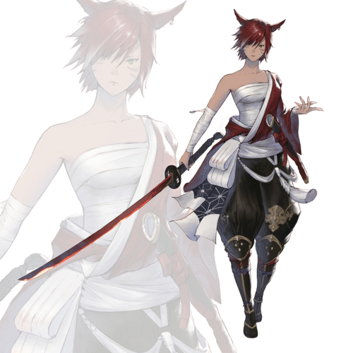 Miqo Samurai, Blade of Silence (Art Print)