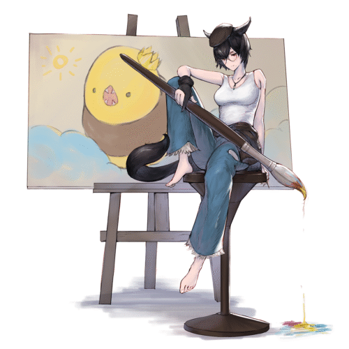 Miqo Pictomancer (Art Print)