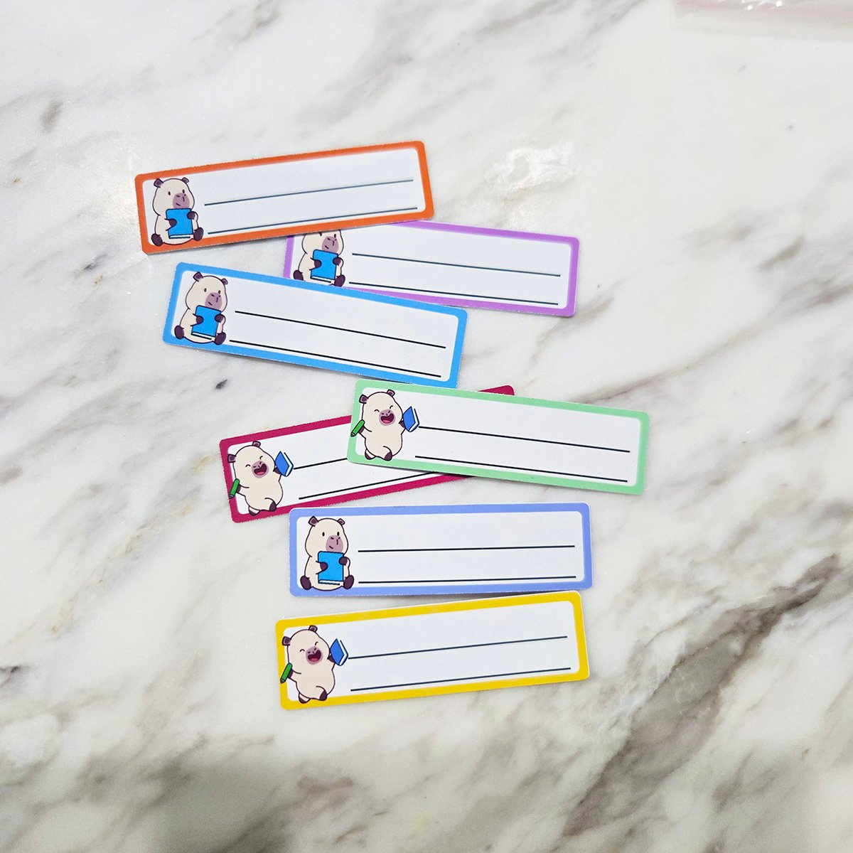 Coby School Book Labels 7-Color Pack