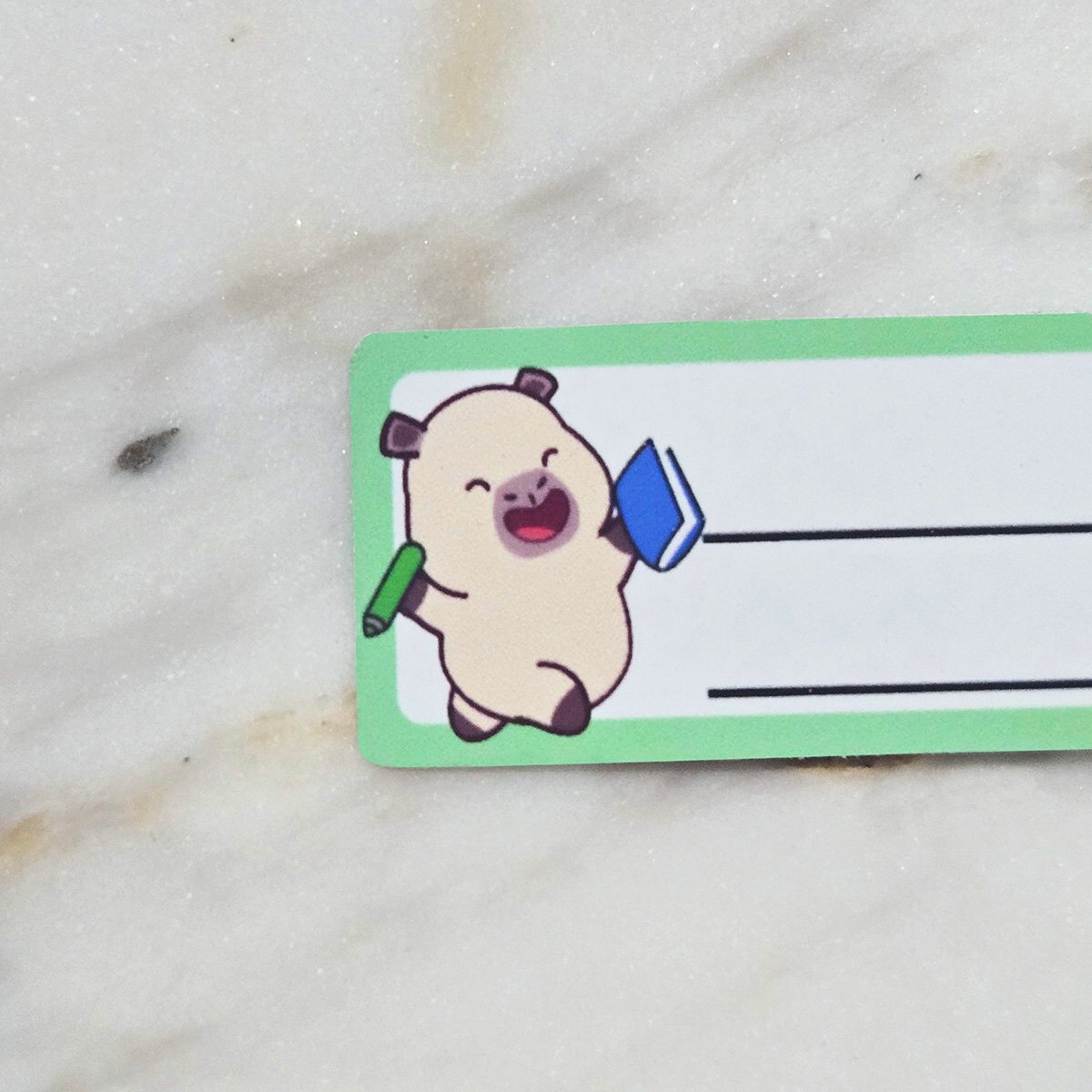 Coby School Book Labels 7-Color Design 1