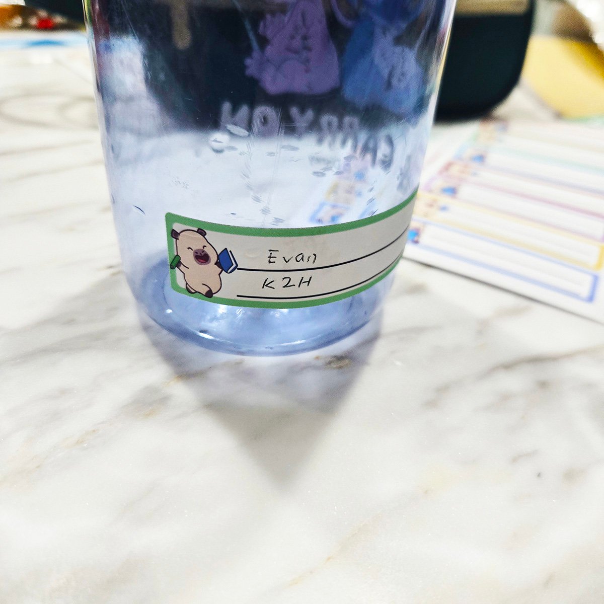 Coby School Book Labels 7-Color Pack, Example 2